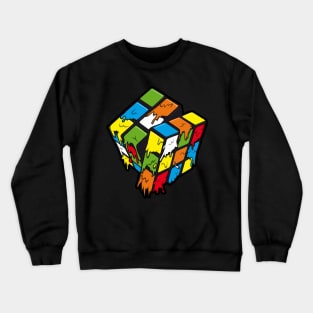 Rubik Cube Color Drops Crewneck Sweatshirt